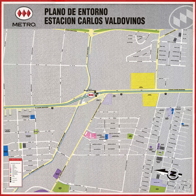 Plano de entorno Estación Carlos Valdovinos  [material cartográfico] [Dirección General de Metro]