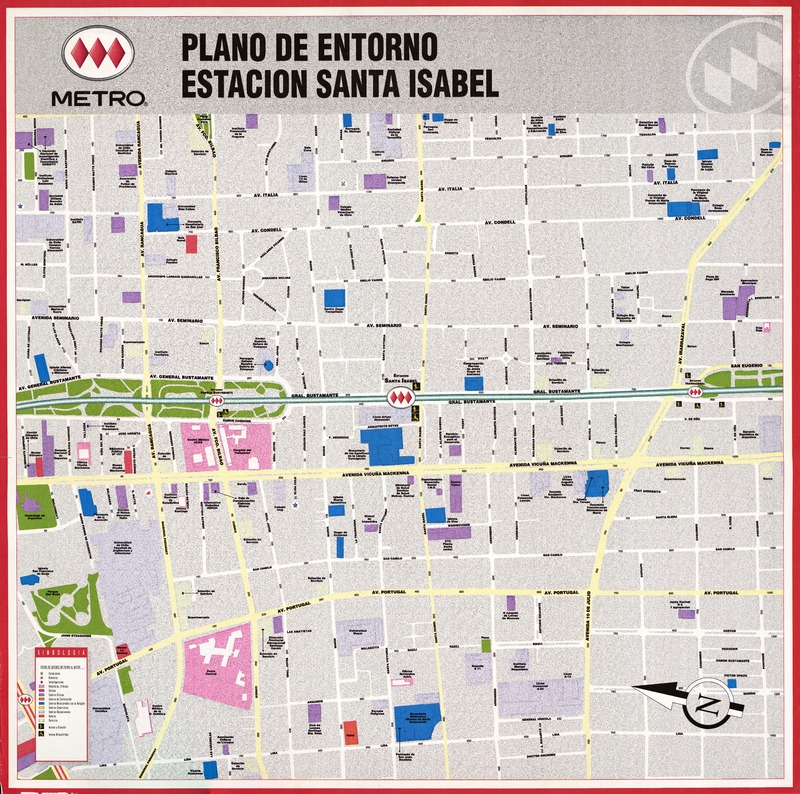 Plano de entorno Estación Santa Isabel  [material cartográfico] [Dirección General de Metro]