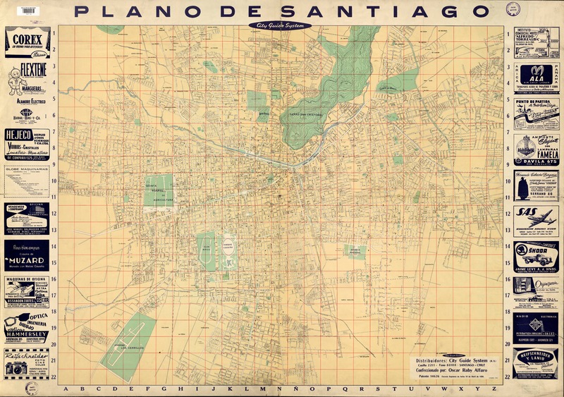 Plano de Santiago  [material cartográfico] confeccionado por Oscar Raby Alfaro.