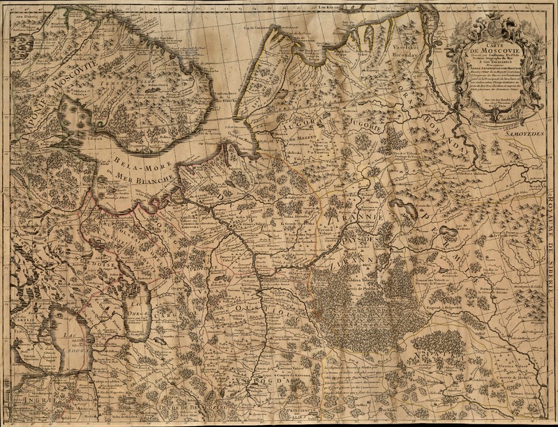 Carte de Moscovie  [material cartográfico] dressée par Guillaume de l'Isle, premier géographe du Roy.