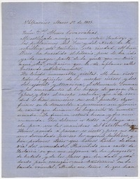 [Carta] 1865 Marzo 1, Valparaíso [al] Señor Dn. Alvaro Covarrubias