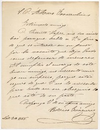 [Carta] 1868 Nov[iembre] 7 [ Santiago] [a] D. Álvaro Covarrubias