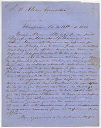 [Carta] 1866 Octubre 24, Concepción, [a] Álvaro Covarrubias