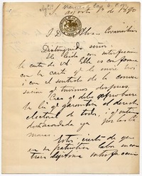 [Carta] 1890 agosto 1, [Santiago?] [al] S. D. Alvaro Covarrúbias