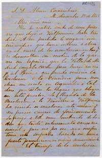 [Carta] 1865 Diciembre 01, [Santiago], [a] S. D. Alvaro Covarrubias :
