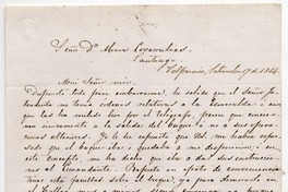 [Carta] 1864 Setiembre 17, Valparaíso, [a] Álvaro Covarrubias