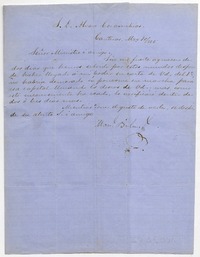 [Carta] 1865 M[ar]zo 10, Canteras, [a] Álvaro Covarrubias