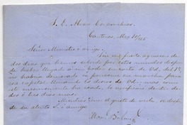 [Carta] 1865 M[ar]zo 10, Canteras, [a] Álvaro Covarrubias