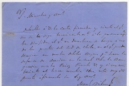 [Carta] [1864, Chile] [a] Ministro del Interior