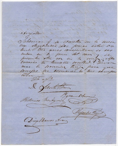 [Carta] [1870?], [Santiago?] [a] Argüelles