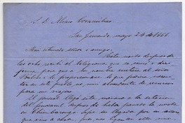 [Carta] 1866 Mayo 24 [a] Álvaro covarrubias