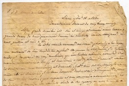 [Carta] 1830 Dic[iembr]e 31, Lima [al] S. D. D. Man[uel] de Salas