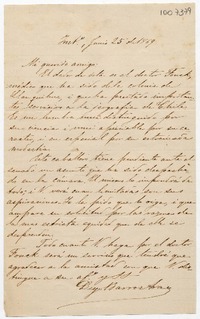 [Carta] 1869 junio 25, [a Don Alvaro Covarrubias]