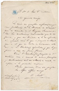 [Carta 18] 65 Feb[rer] o 18, [a] Sr. D. José V. Lastarria