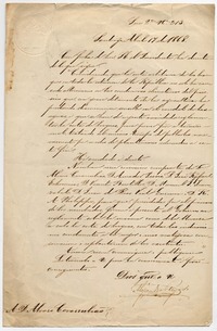 [Carta] 1868 Abril 17, Santiago Con fecha de hoi S. E. el Presidente de la República ha decretado lo que sigue