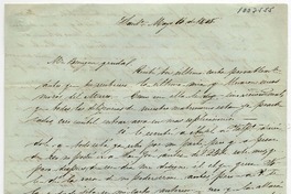 [Carta] 1848 Mayo 16, Santiago [a] Benigna Ortúzar