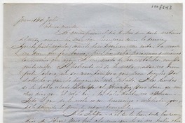 [Carta] [1852] Julio 15, [Santiago] [a] Benigna Ortúzar de Covarrubias