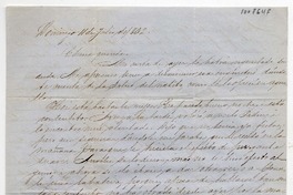 [Carta] [1852] Julio 11, Santiago, de [a] Benigna Ortúzar de Covarrubias.