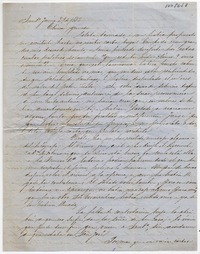 [Carta] 1852 Junio 2, Sant[iag]o Sra. Da. Benigna Ortúzar de Covarrúbias