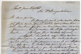 [Carta] 1852 Junio 18, Sant[iag]o Sra. Da. Benigna Ortúzar de Covarrúbias