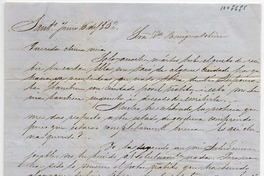 [Carta] 1852 Junio 16, Sant[iag]o Sra. Da. Benigna Ortúzar