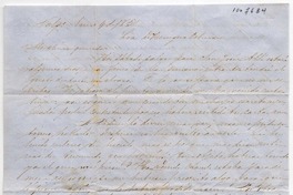 [Carta] 1850 Enero 4, Valp[araís]o Sra. Da. Benigna Ortúzar de Covarrúbias