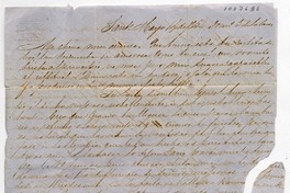 [Carta] 1854 Mayo Dom[ing]o 14 9 de la tarde, Sant[iag]o Sra. Da. Benigna Ortúzar de Covarrúbias