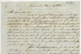 [Carta] 1854 Marzo 15 Jueves, [Santiago] [para Benigna Ortuzar de Covarrúbias]