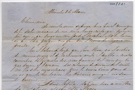 [Carta] [1854] Marzo 8 Miércoles, [Santiago] Señora Doña Benigna Ortúzar de Covarrúbias