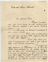 [Carta] [1913?] Marzo, Viña del Mar [para Doña Irene Lazcano Echaurren]