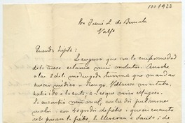 [Carta] 1892 Enero 14, Valp[araís]o Para Irene L. de Bernales