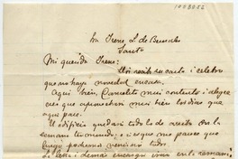 [Carta] [1895?], [Malloa?] Par[a] Irene L. de Bernales Sant[iag]o