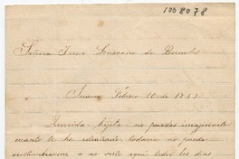 [Carta] 1883 Febrero 10, Guaico Señora Irene Lazcano de Bernales