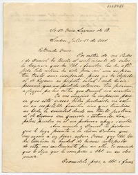 [Carta] 1886 Julio 1, Londres Sra. Da. Irene Lazcano de B.