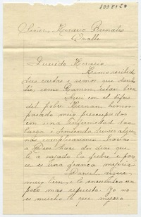 [Carta] [1921?] Setiembre 21, Santiago [al] Señor Horacio Bernales Ovalle