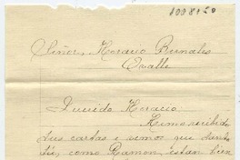 [Carta] [1921?] Setiembre 21, Santiago [al] Señor Horacio Bernales Ovalle