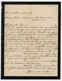 [Carta] 1919 Abril 7, Guaico [a] Señora Irene Lazcano de Bernales