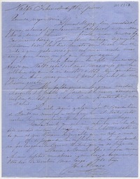 [Carta] 1864 Febrero 4, Valparaiso [a] Benigna Ortúzar de Covarrubias