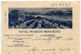 [Carta] 1913 Setiembre 10, [Suiza] [a] Mi querido hijito