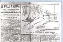 El Mercurio, el duelo nacional por la muerte de Don Diego Barros Arana.