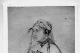 [Mujer picunche "Chanquitiri" del Río Bío - Bío, retrato de medio cuerpo 1835]