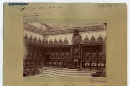 [Catedral de Lima, sector del Coro, titulado "Coro de la Catedral de Lima", siglo XIX, Perú]
