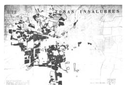 [Plano] zonas insalubres, Santiago 1932