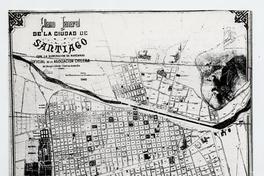 Plano Jeneral de la Ciudad de Santiago con la numeración de manzanas. [Plano] Oficial de la Asociación Chilena de Aseguradores contra incendios, 1902