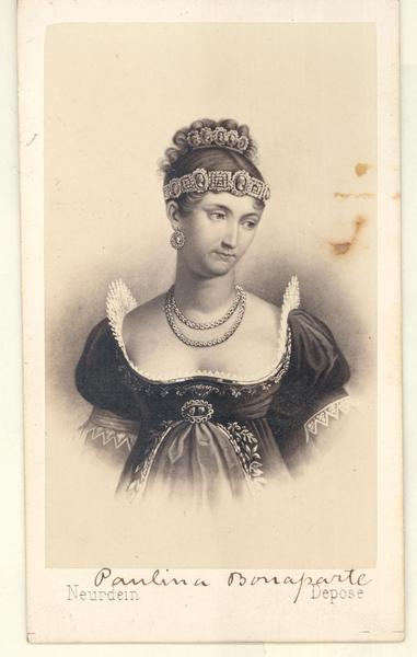 [Paulina Bonaparte, hermana menor de Napoleón. Retrato de medio cuerpo]