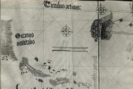 [Reproducción fotográfica de mapa antiguo del siglo XVI, aparece parte del continente americano, de dominio portugués]