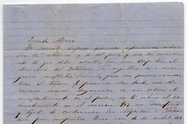 [Carta] [1864?], [Santiago?] Estimado Alvaro