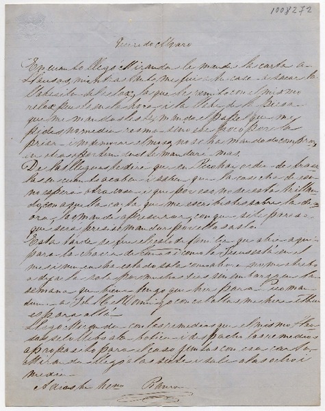 [Carta] [1861] [a] Alvaro Covarrubias