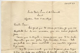 [Carta] 1899 Nov[iembre] 5, Malloa [a] Señora Doña Irene L. de Bernales