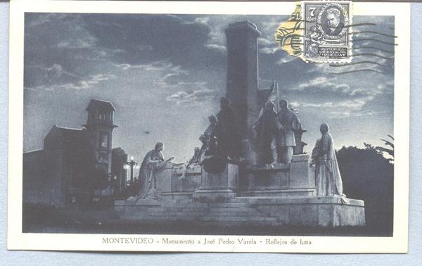 Monumento a José Pedro Varela Reflejos de luna.